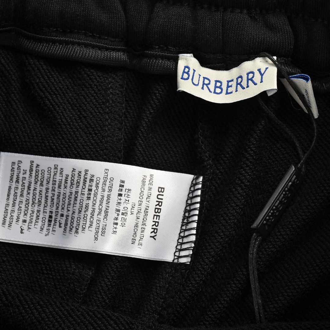 Burberry/巴宝莉 24ss 绳绣骑士战马小标拼色短裤