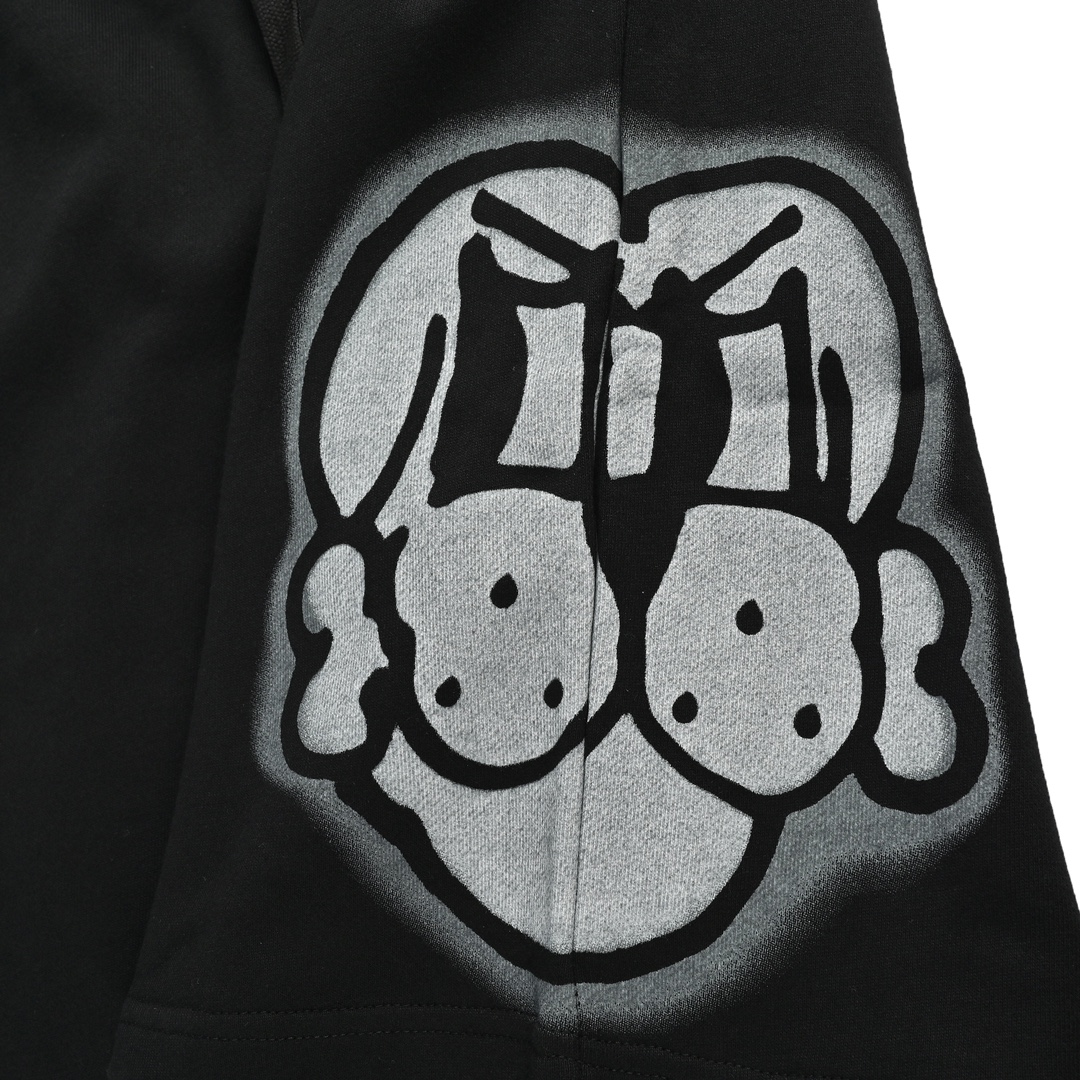 Givenchy/纪梵希 涂鸦狗头喷绘短裤黑色