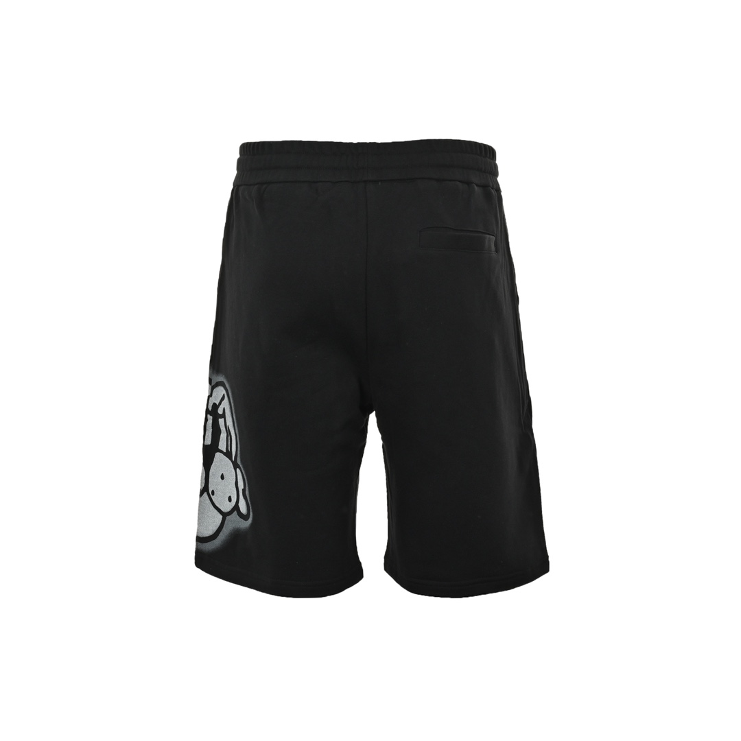 Givenchy/纪梵希 涂鸦狗头喷绘短裤黑色