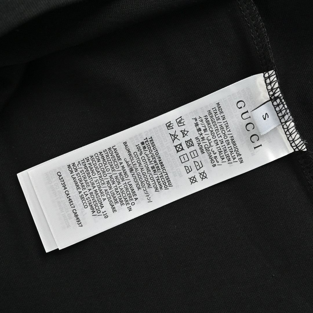 Gucci/古驰 老花贴布小熊刺绣短袖