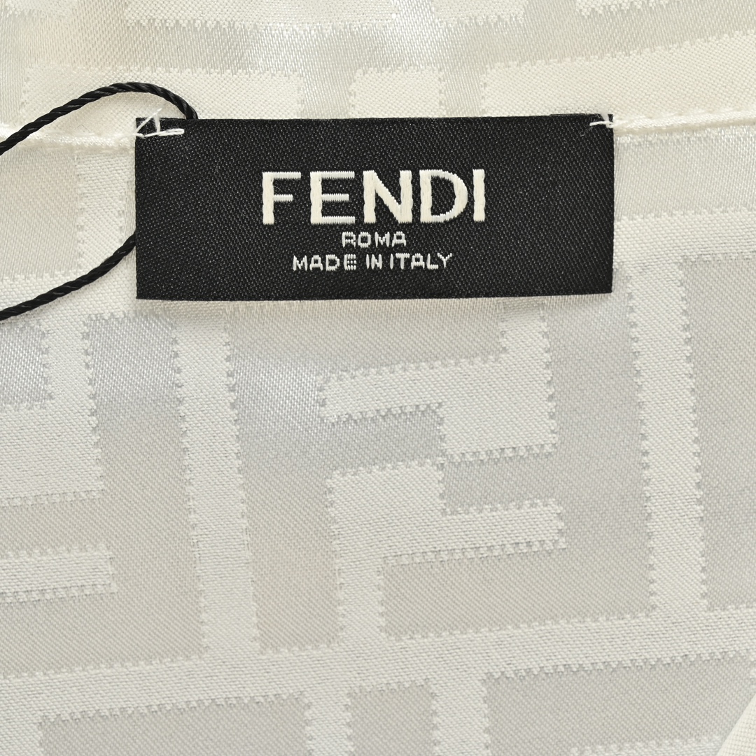 Fendi/芬迪 24ss FF暗纹老花提花短袖衬衫