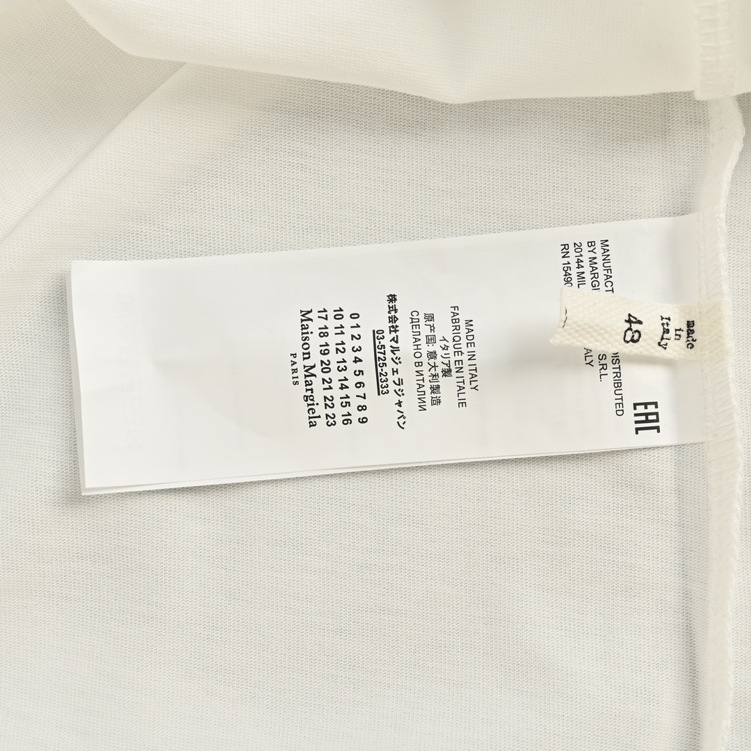 Maison Margiela/马吉拉 24ss 模糊数字刺绣短袖 面料采用26支精棉双纱230克