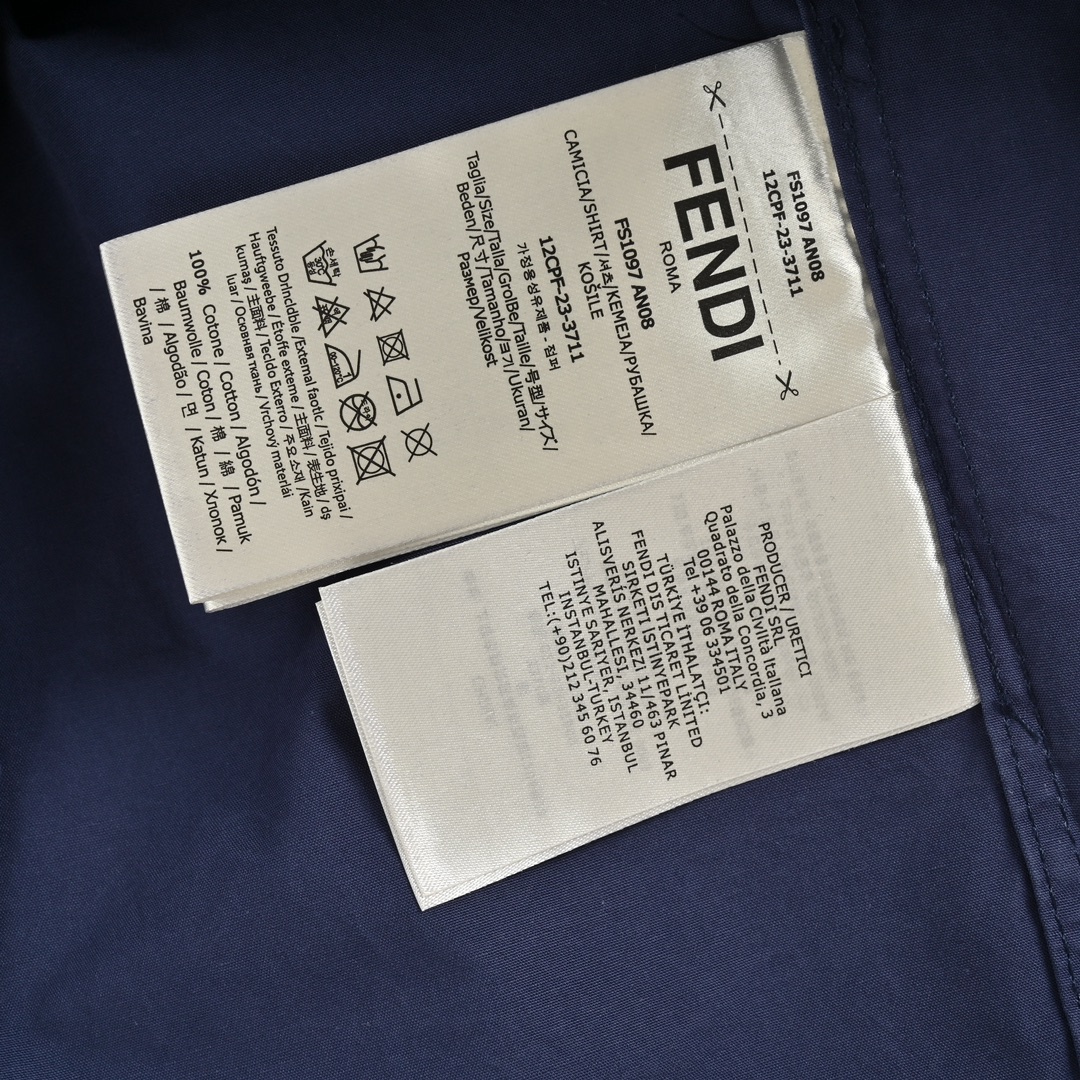 Fendi/芬迪 24ss 拉链口袋短袖衬衫