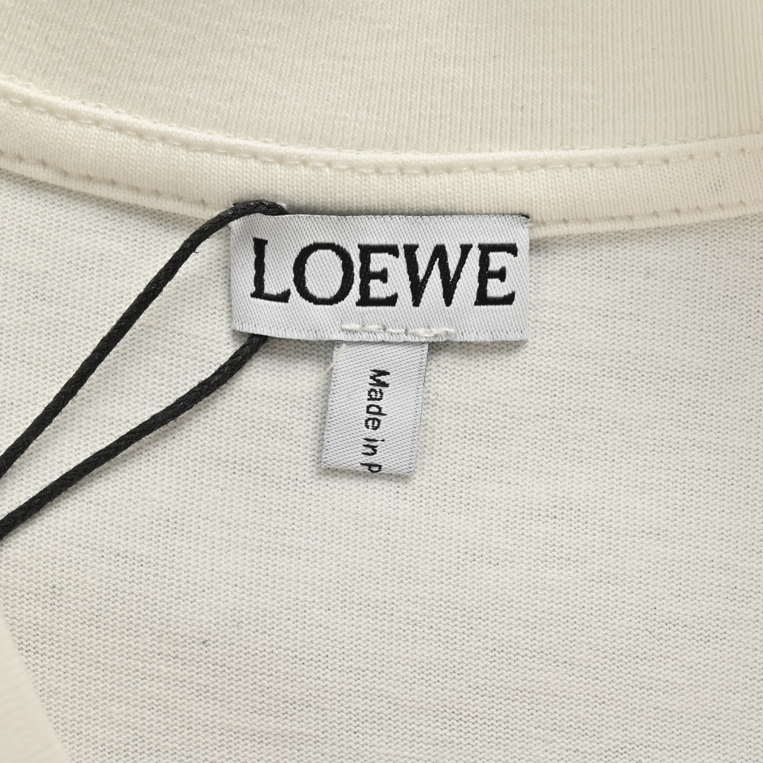 Loewe/罗意威 24ss 红色口袋人狗刺绣短袖 32支纱线270克全棉洗水面料