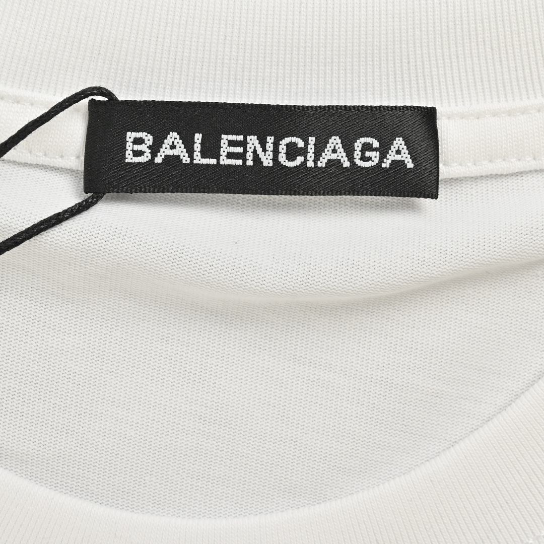 Balenciaga/巴黎世家 24ss 立体裸眼压胶印花短袖