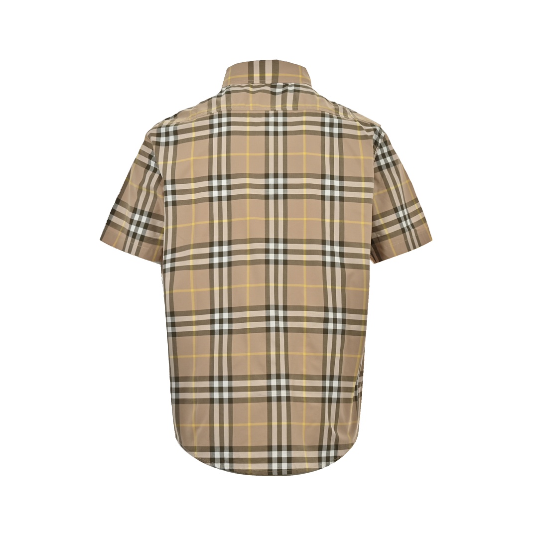 Burberry/巴宝莉 24ss 经典格纹短袖衬衫 BBR品牌最具代表性经典条纹衬衣