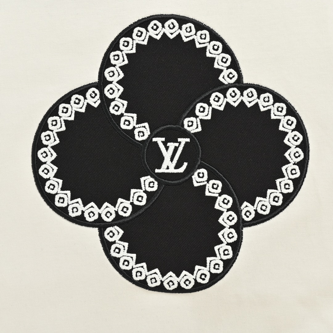 Louis Vuitton/路易威登 24ss 花朵贴布刺绣短袖