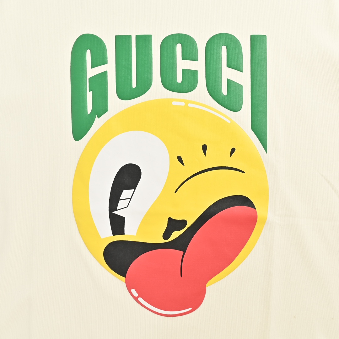 Gucci/古驰 24ss 笑脸短袖 最新get it胶囊插画师联名系列