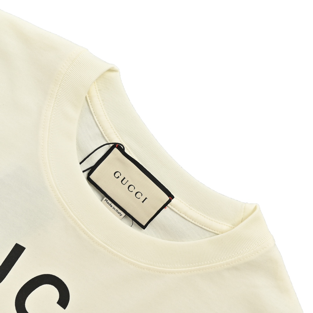 Gucci /古驰 22ss 麻花logo字母印花短袖