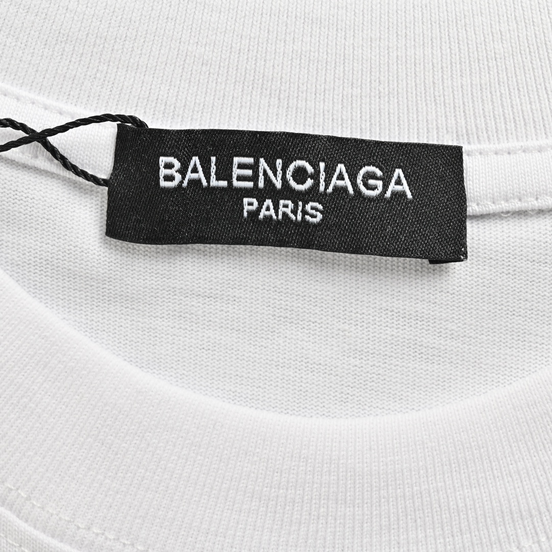 Balenciaga/巴黎世家 24ss 烫钻双B短袖