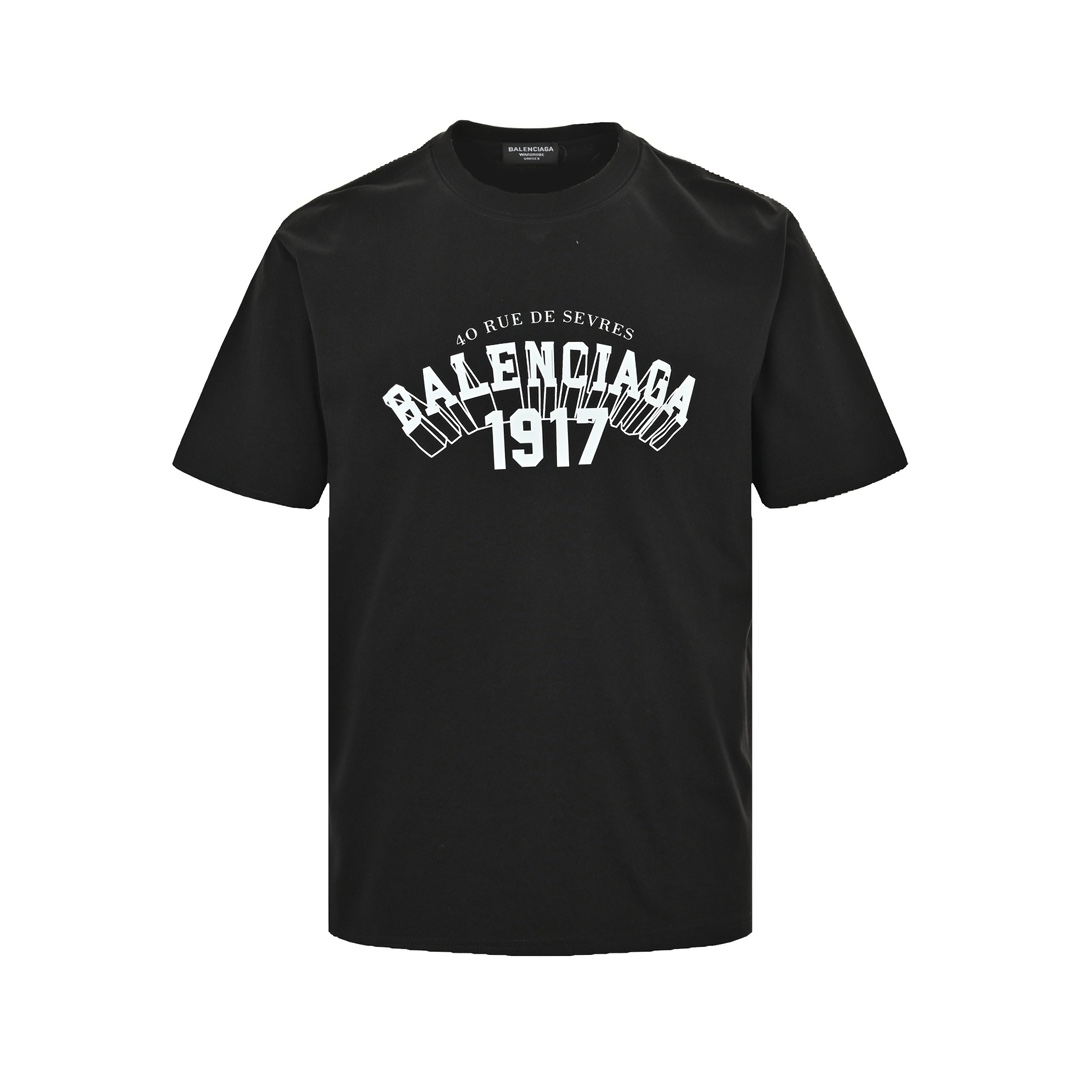 Balenciaga/巴黎世家 24ss 1917立体字母印花短袖