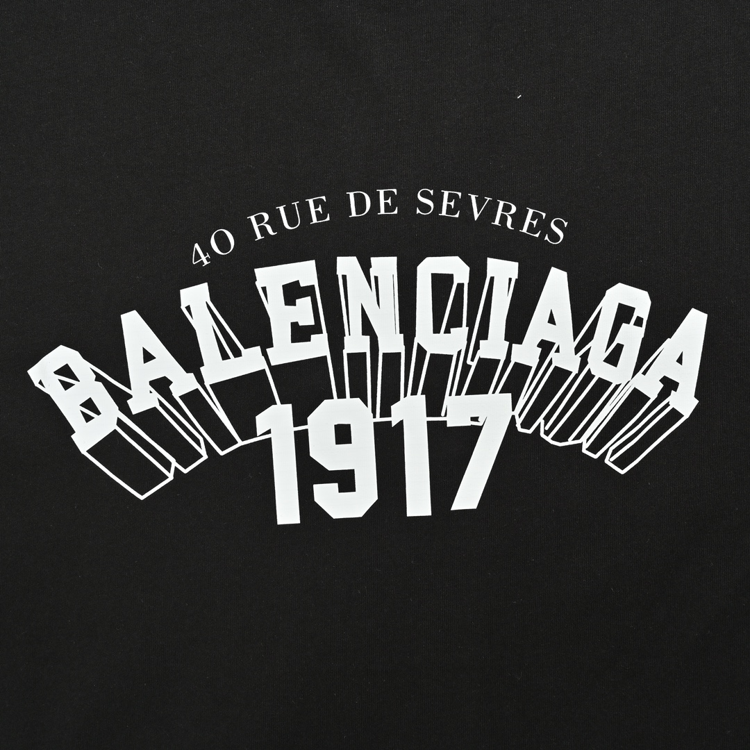 Balenciaga/巴黎世家 24ss 1917立体字母印花短袖