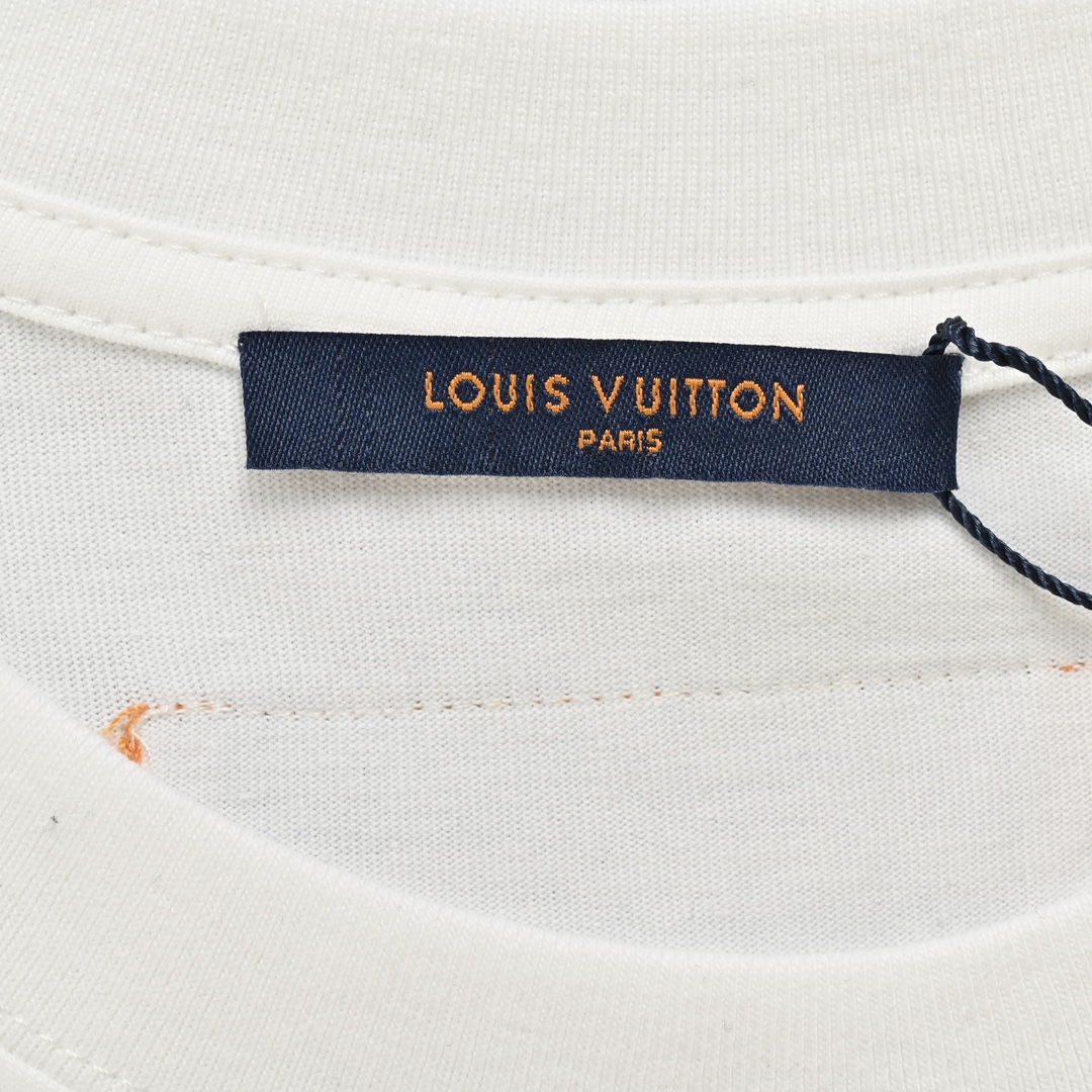 Louis Vuitton/路易威登 24ss 素描字母印花短袖