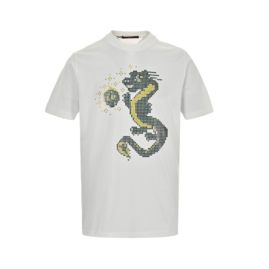 Louis Vuitton /路易威登 24ss 龙年系列马赛克龙印花短袖