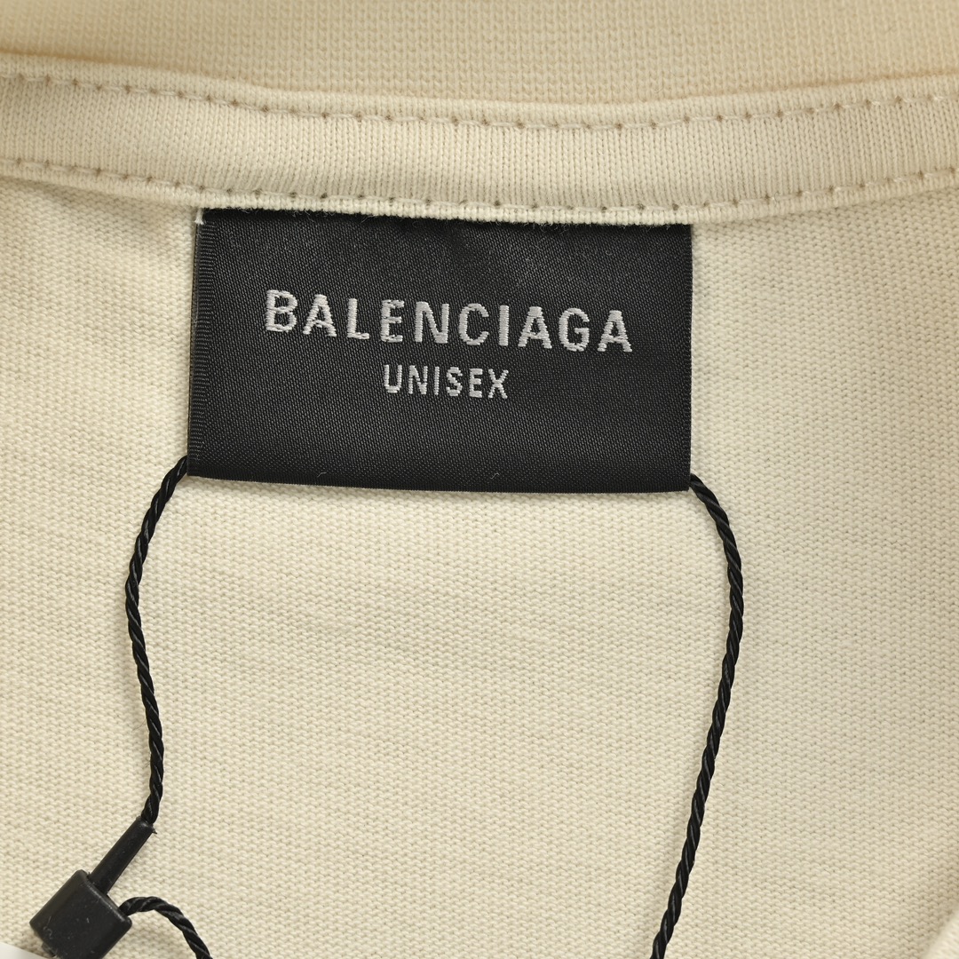 Balenciaga/巴黎世家 24ss 彩色字母发泡印花短袖