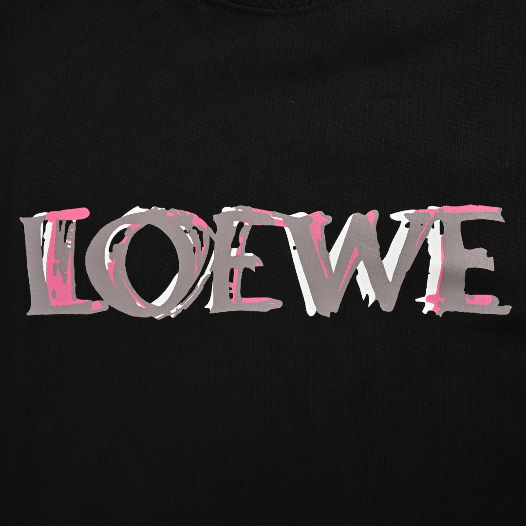 Loewe/罗意威 24ss 炫彩logo印花短袖 高品质高克重纯棉欧潮版短袖T恤