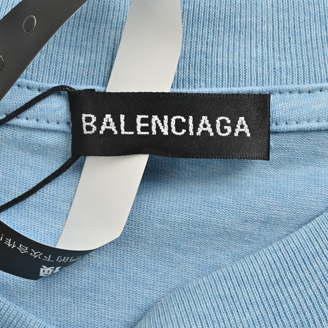 Balenciaga/巴黎世家 锁扣印花短袖