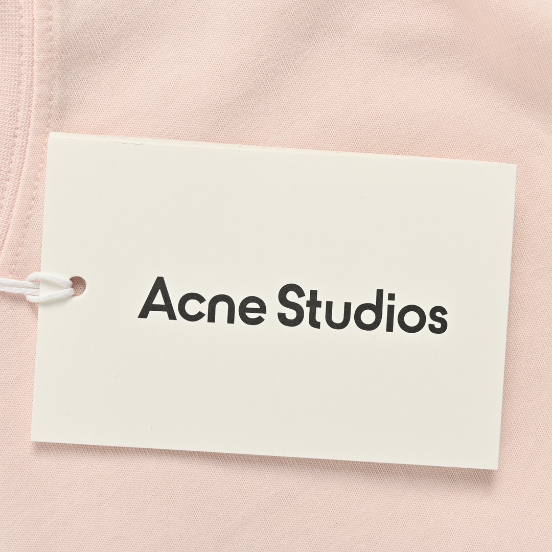 150 Acne Studios 24ss 笑脸小标短袖 选用280g双纱面料 定染高密螺纹