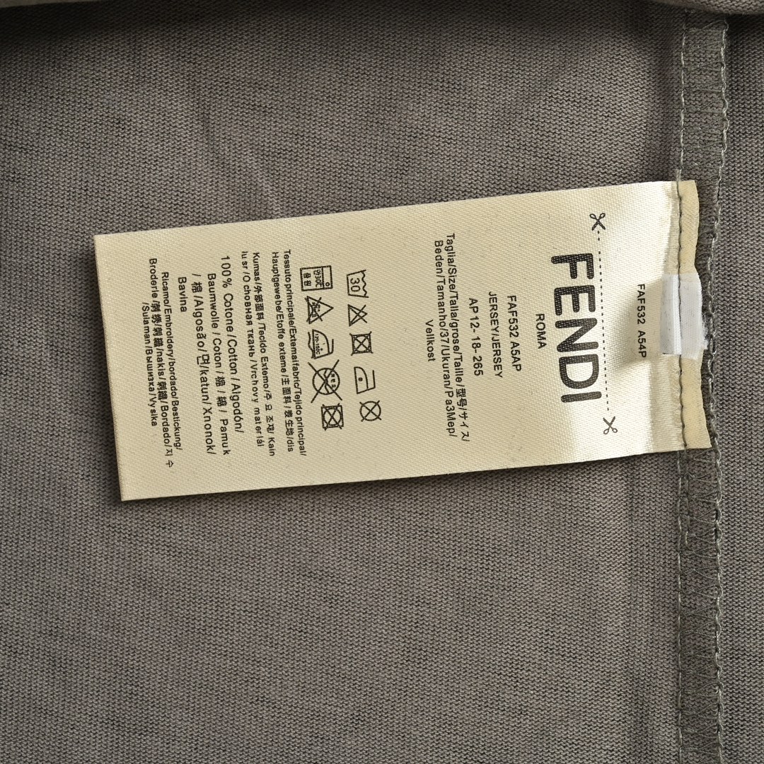 Fendi/芬迪 24ss FF满印植绒短袖