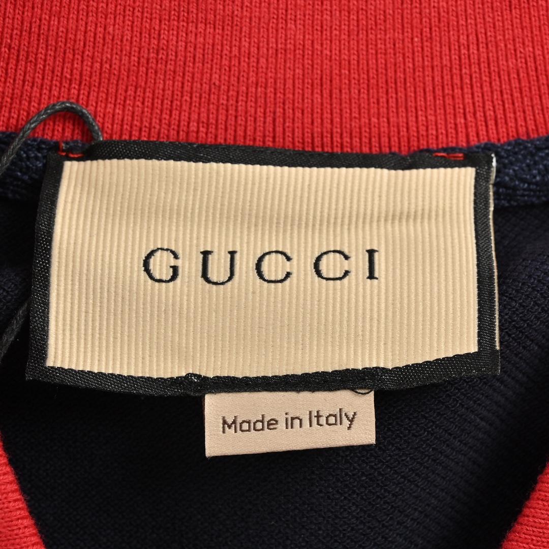 160 Gucci/古驰 双G刺绣LOGO翻领Polo短袖 选用棉质珠地网眼布打造