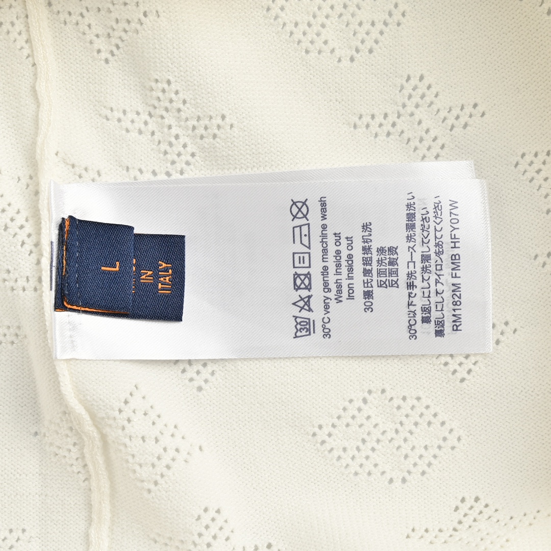 Louis Vuitton/路易威登 24ss 镂空老花提花针织Polo短袖