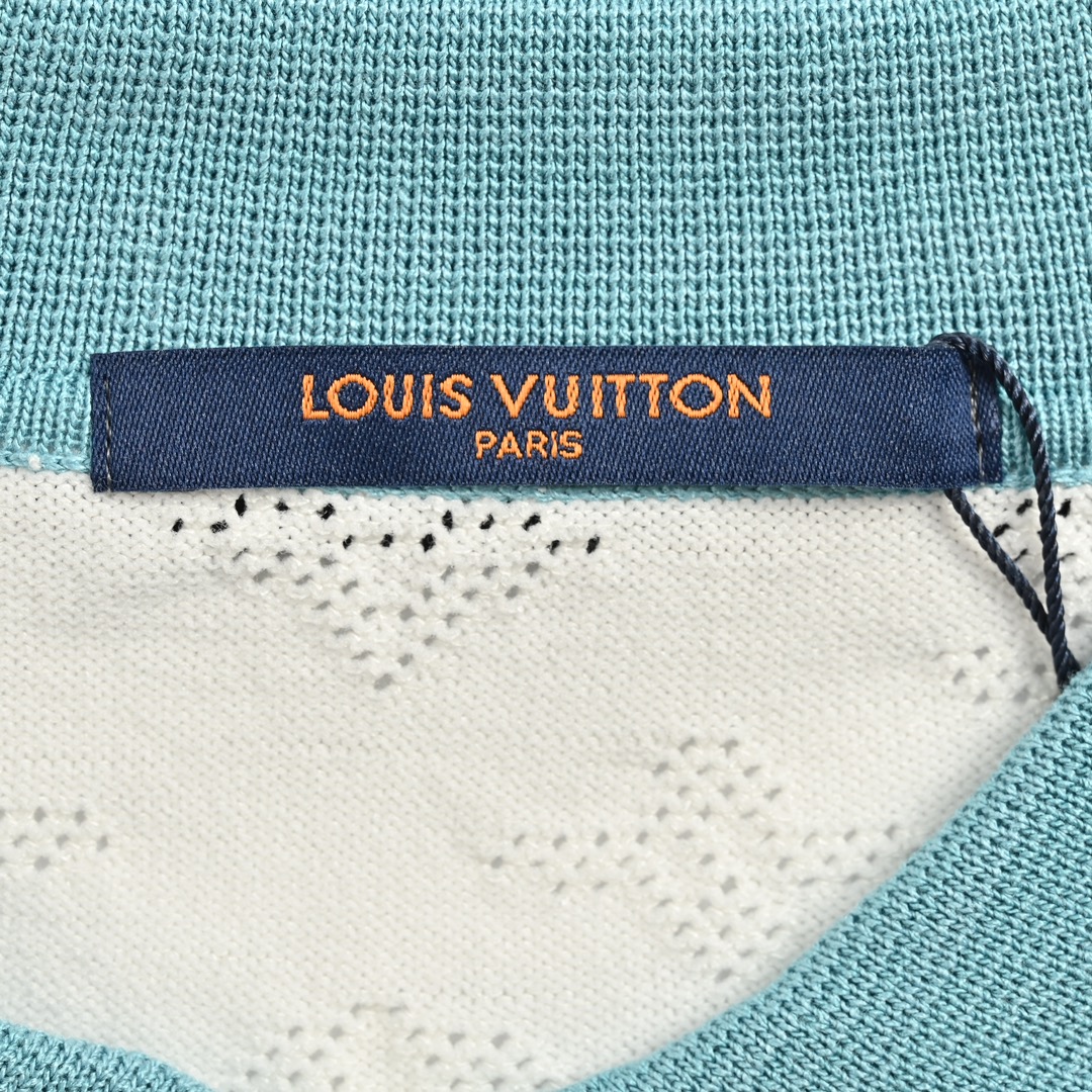 Louis Vuitton/路易威登 24ss 镂空老花提花针织Polo短袖