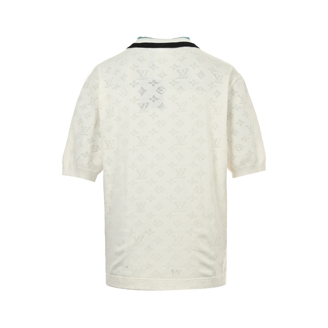 Louis Vuitton/路易威登 24ss 镂空老花提花针织Polo短袖