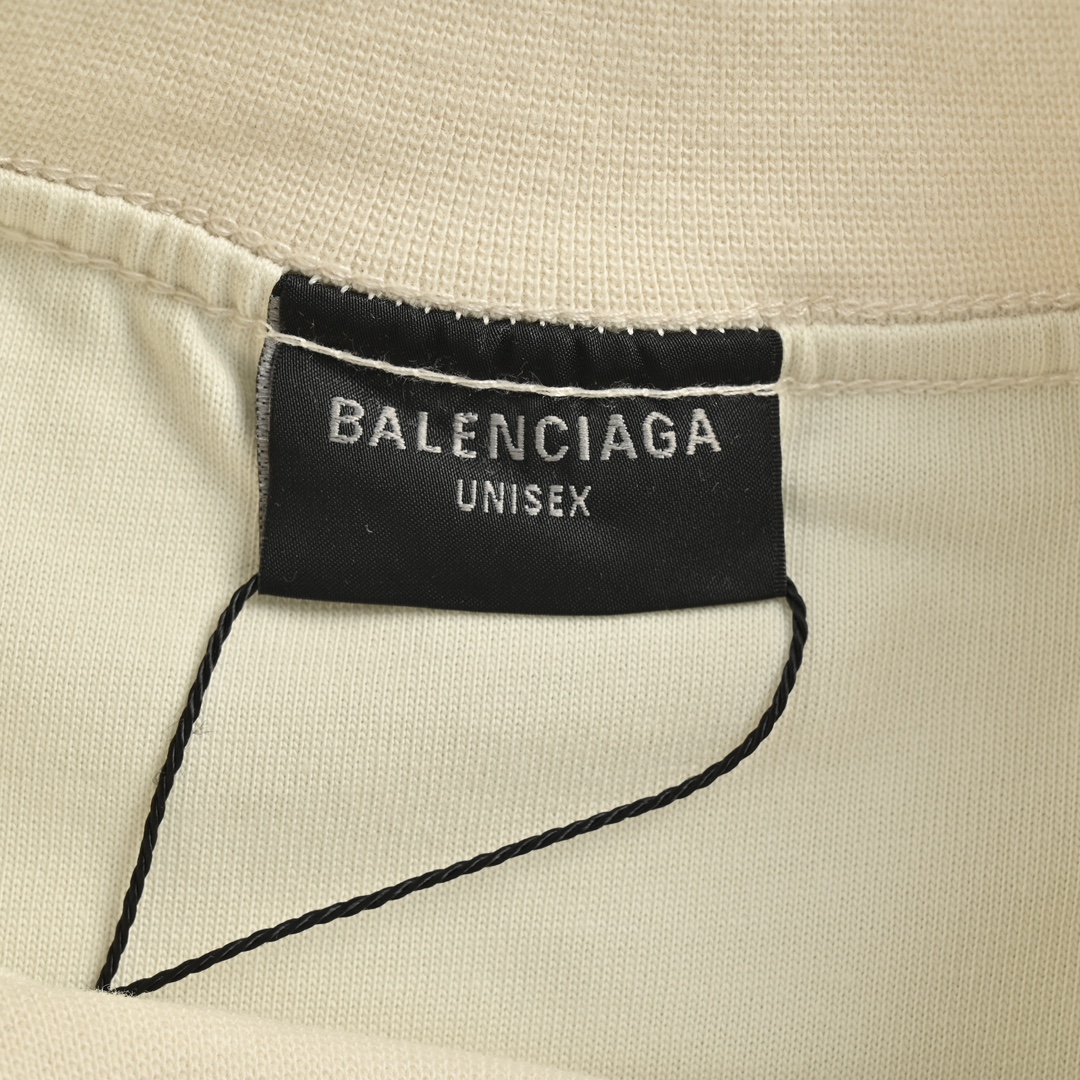 150 Balenciaga/巴黎世家 24ss 反穿立体厚胶字母印花短袖