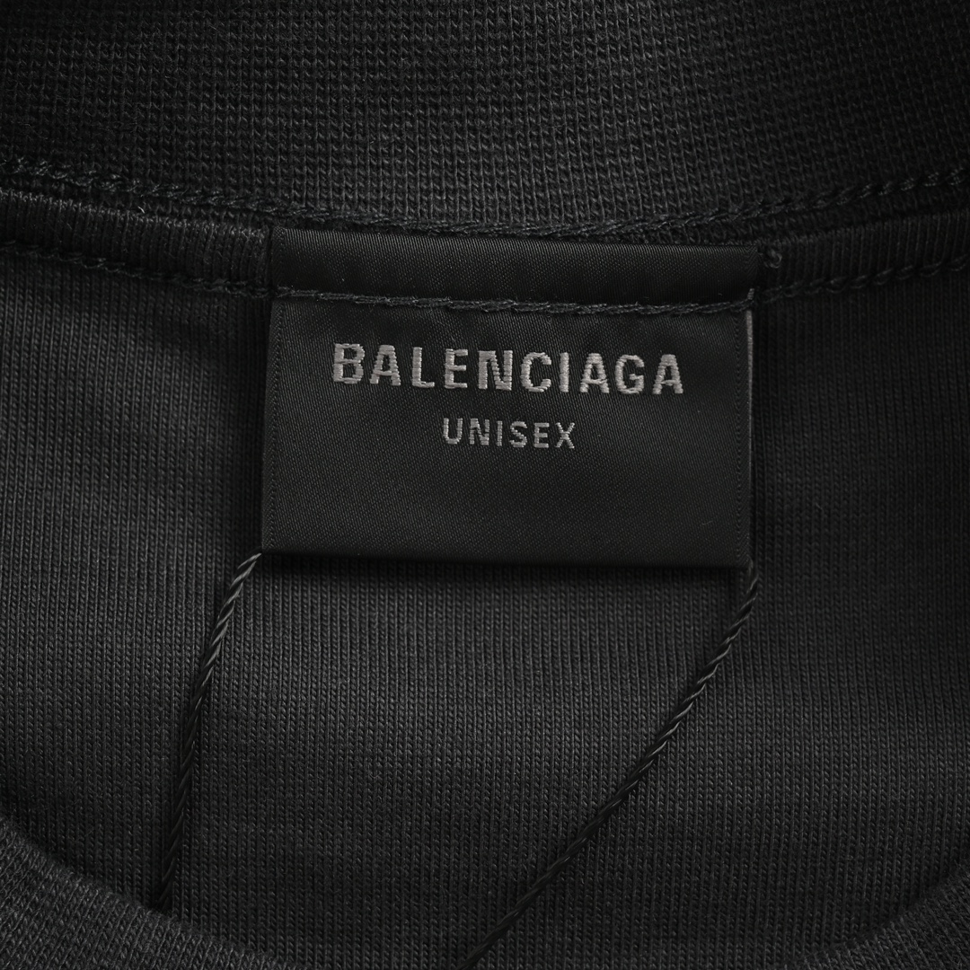 150 Balenciaga/巴黎世家 24ss 反穿立体厚胶字母印花短袖