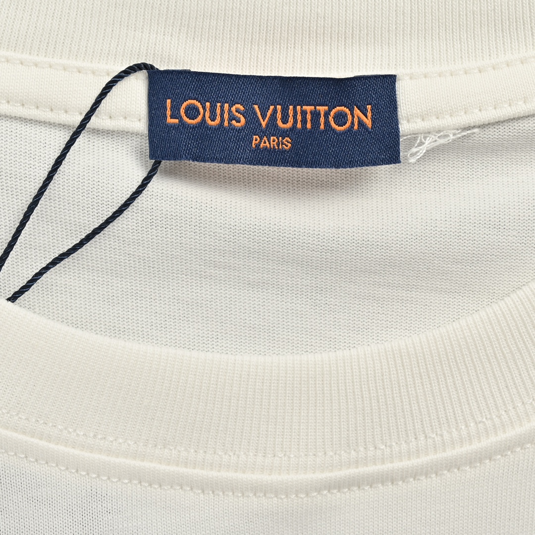 140 Louis Vuitton/路易威登 24ss 涂鸦字母发泡印花短袖