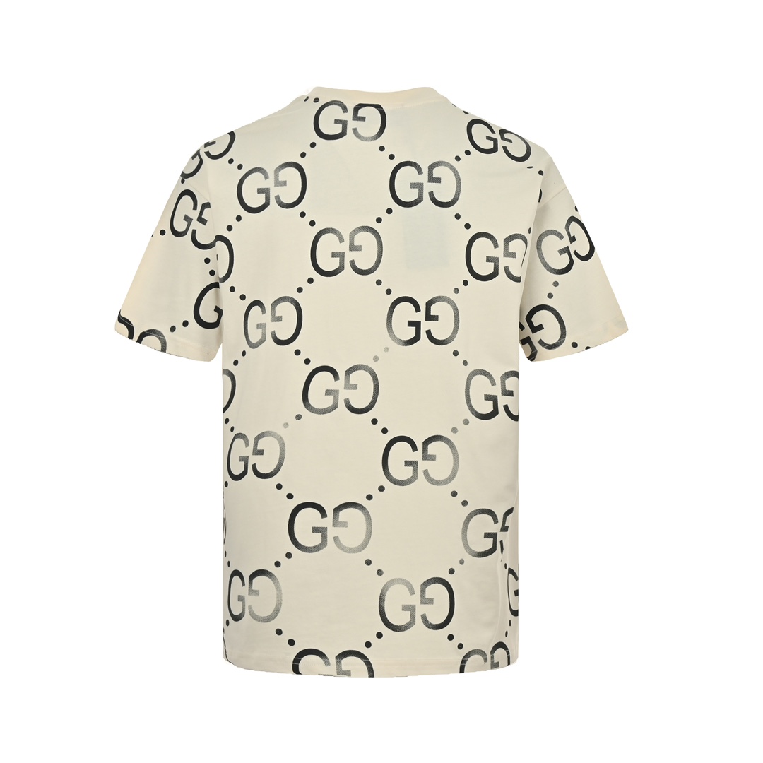Gucci/古驰 24ss 双G渐变满印短袖
