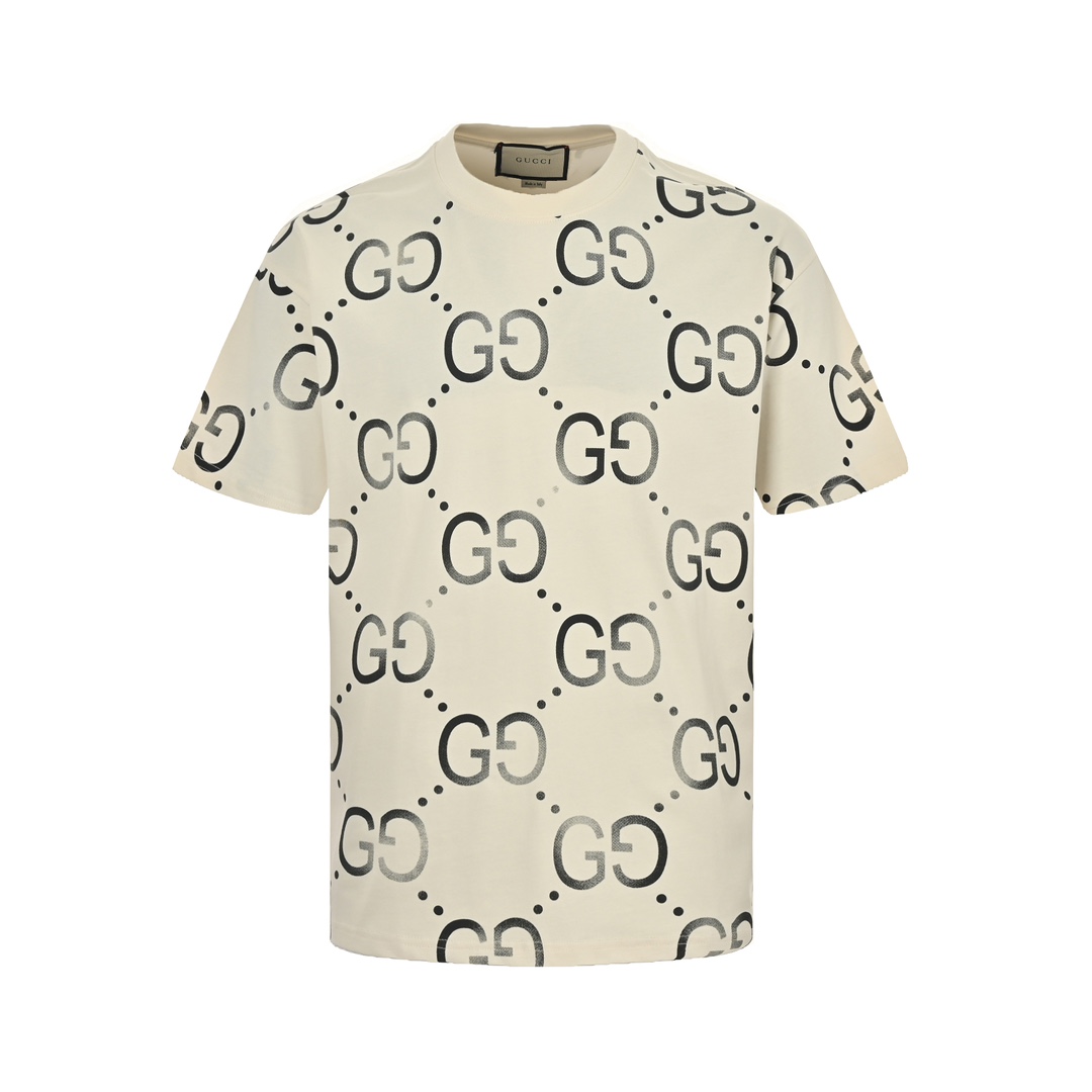 Gucci/古驰 24ss 双G渐变满印短袖