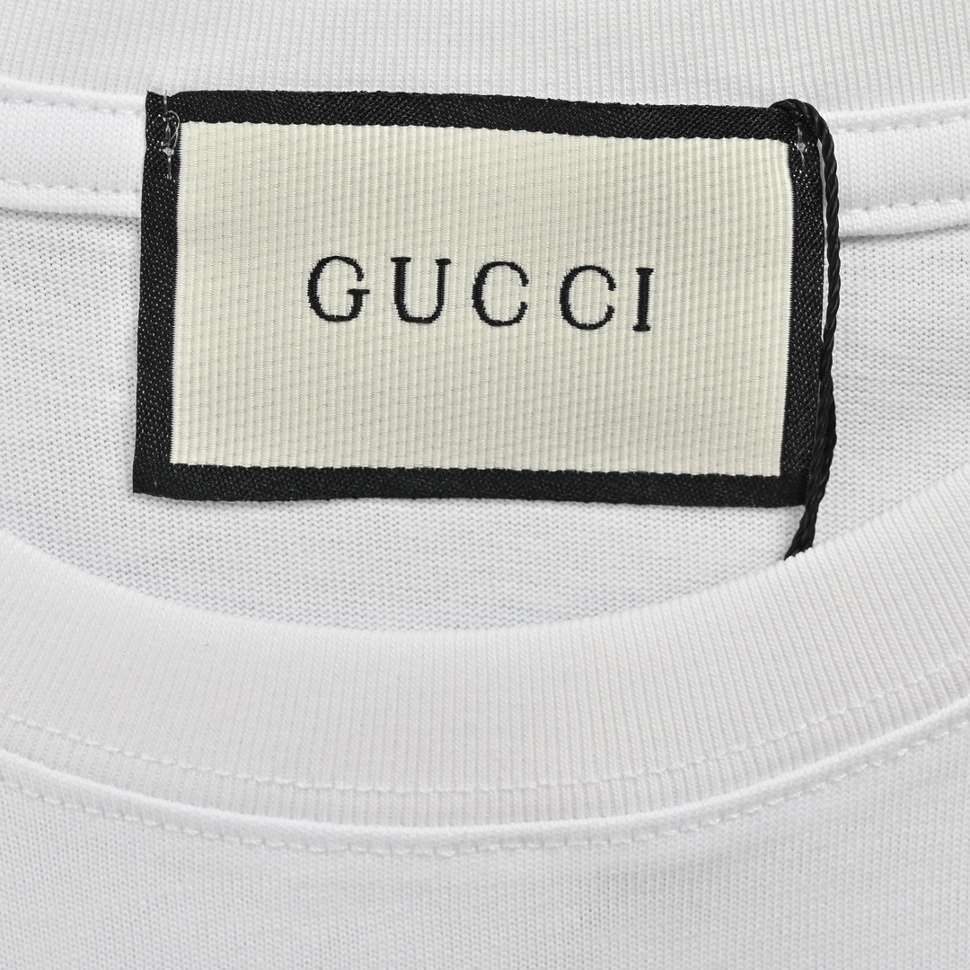 140 Gucci/古驰 24ss 立体字母短袖 面料采用定制240g 26支特滑双股精棉平纹高密无尘全棉布料