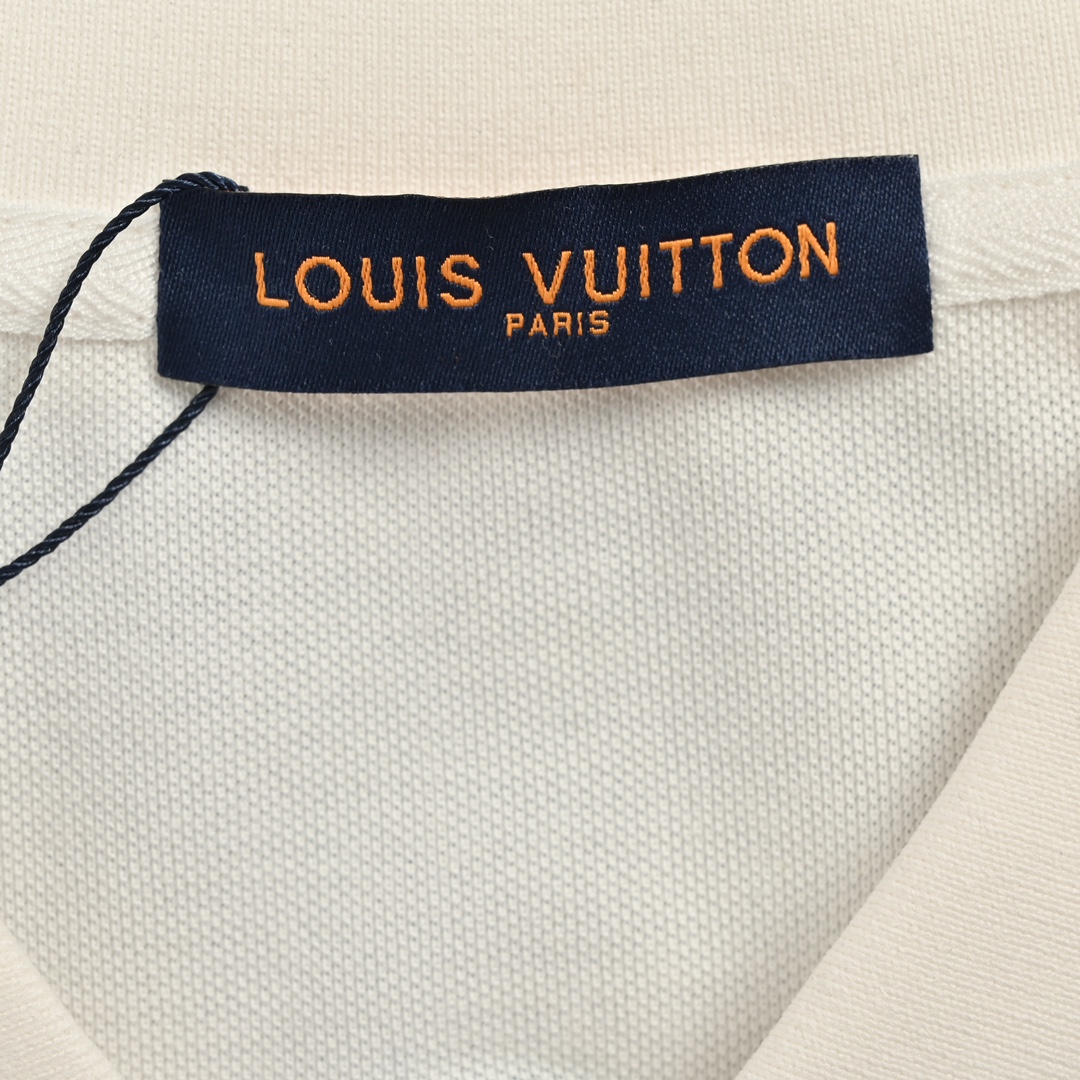 170 Louis Vuitton/路易威登 23ss 彩标刺绣徽章Polo短袖