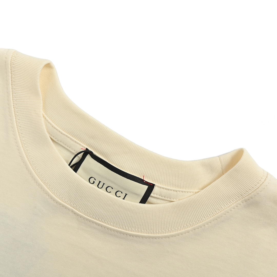 Gucci & Balenciaga 23ss 斑驳字母印花短袖