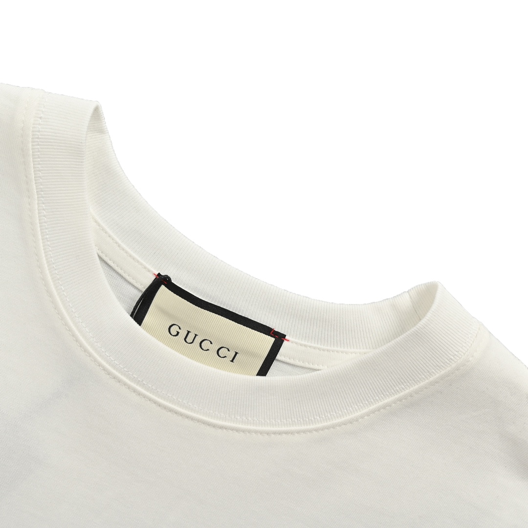 140 Gucci/古驰 24ss 机车系列印花短袖 面料采用270克重精梳棉