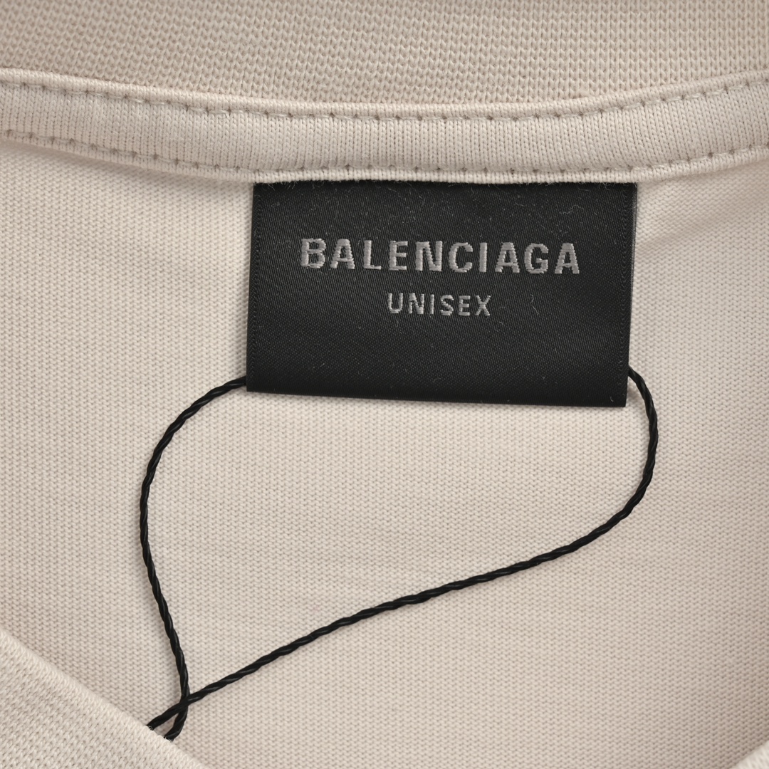 Balenciaga/巴黎世家 24ss 前后字母刺绣短袖