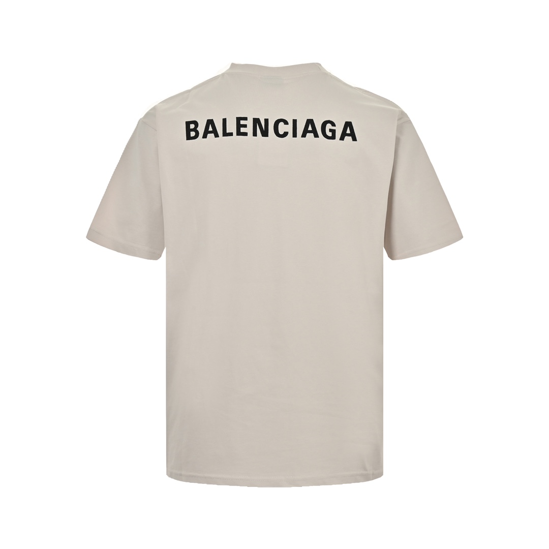 Balenciaga/巴黎世家 24ss 前后字母刺绣短袖