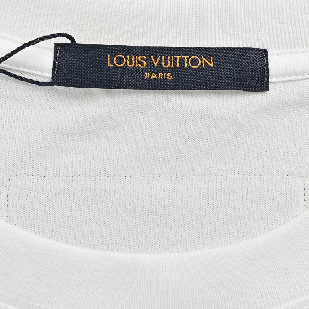 160 Louis Vuitton/路易威登 24ss 字母老花印花短袖 顶级高版本数码印260克60支双纱面料