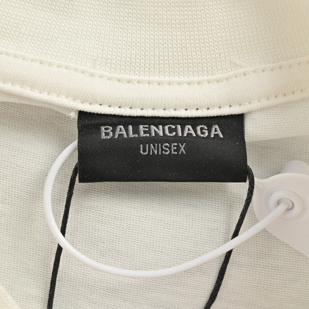 Balenciaga/巴黎世家 24ss 双环字母果冻胶字母印花短袖