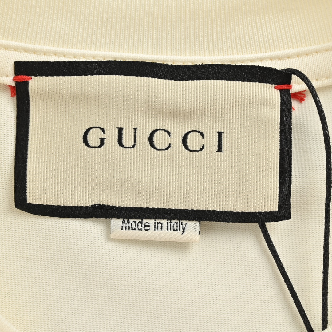 150 Gucci/古驰 限定蓝色标识字母印花短袖 情侣街拍的时尚款短TEE 炸街系列