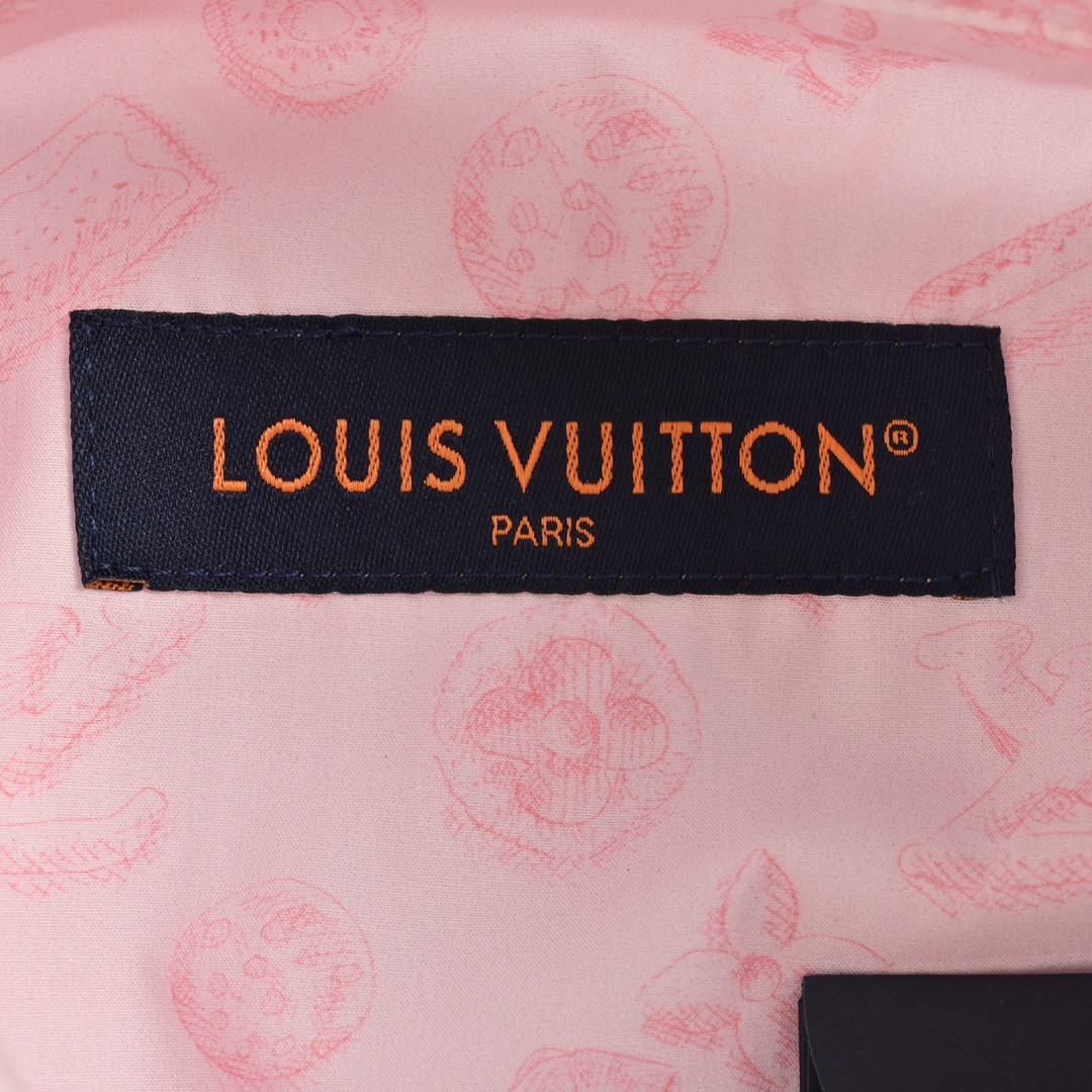 Louis Vuitton/路易威登 24ss 刺绣微标满印老花衬衫 1V 2024SS 春夏新款棉质针织长袖翻领衬衫