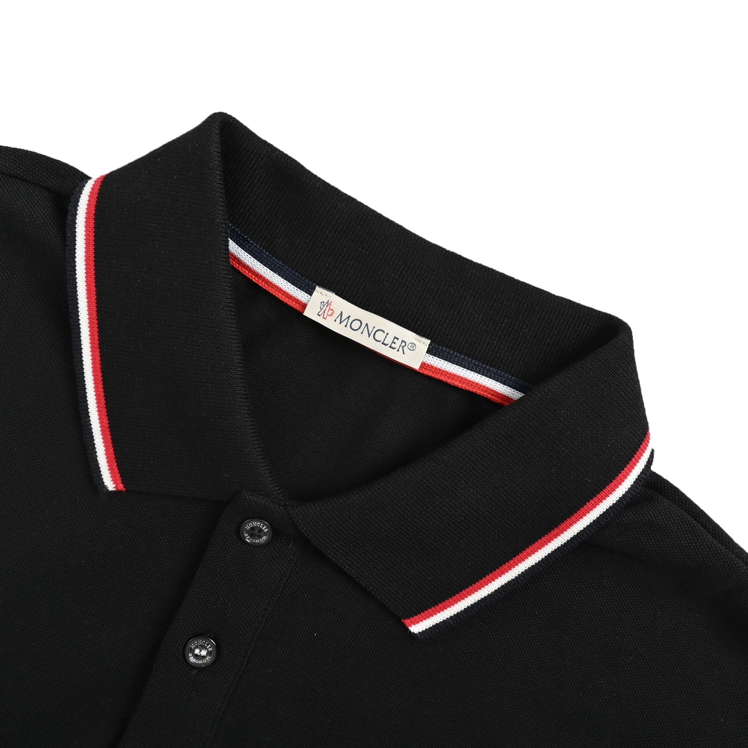 Moncler/蒙口 24ss 经典刺绣Polo短袖 采用60支双股280克重100双面珠地面料