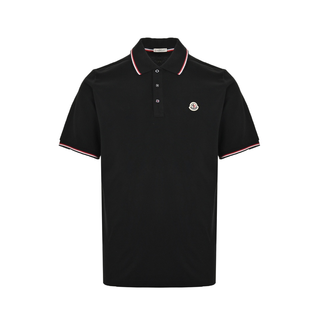 Moncler/蒙口 24ss 经典刺绣Polo短袖 采用60支双股280克重100%棉双面珠地面料