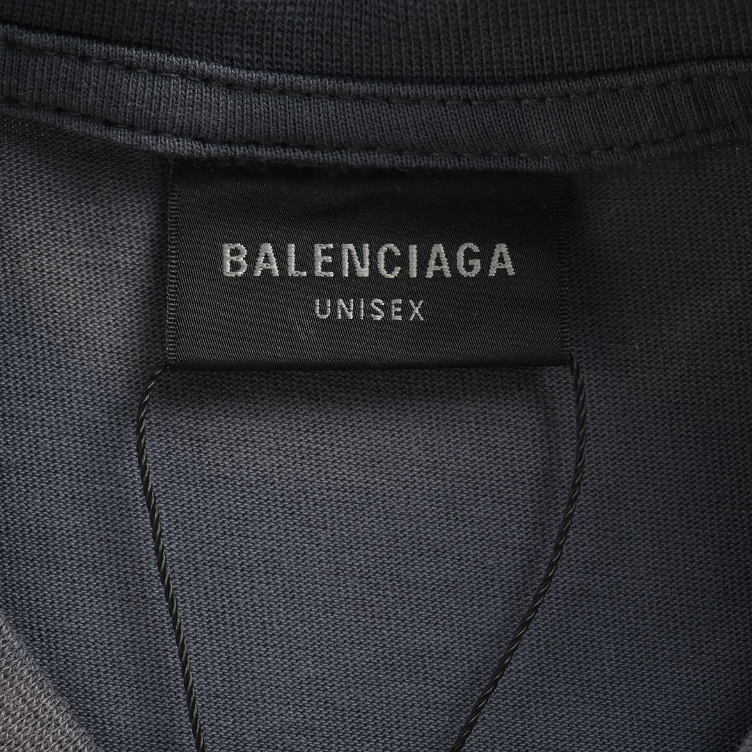 150 Balenciaga/巴黎世家 手绘后背字母圆领短袖