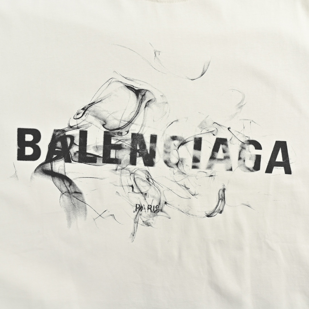 Balenciaga/巴黎世家 24ss 迷雾字母印花短袖