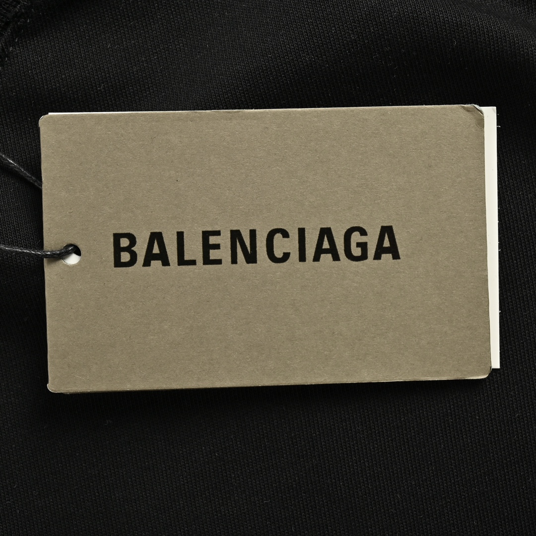 Balenciaga/巴黎世家 24ss 斑驳破裂字母印花短袖