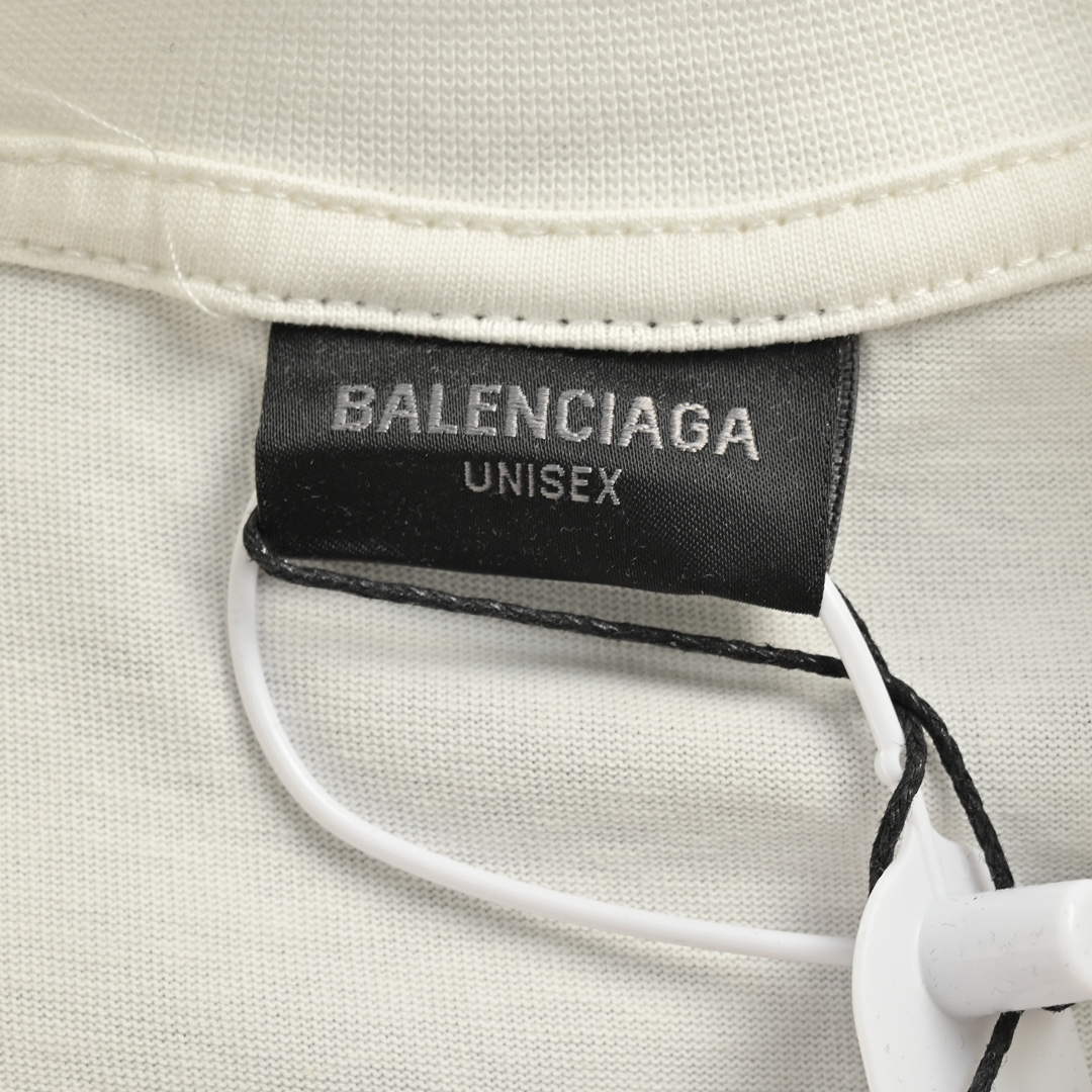 Balenciaga/巴黎世家 24ss 斑驳破裂字母印花短袖