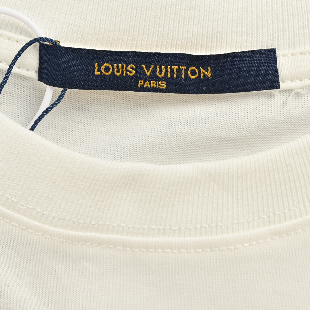 140 Louis Vuitton/路易威登 24ss 老爷车印花短袖 对色定染面料