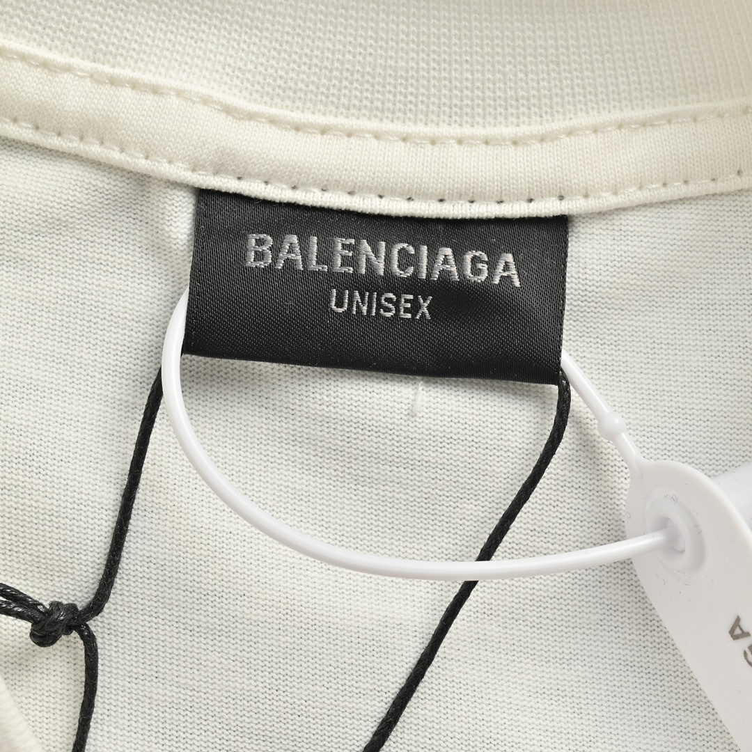 Balenciaga/巴黎世家 24ss 后背裂纹7号印花短袖